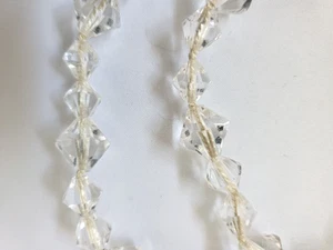 2 Gem Curtain Beaded Tie Backs - Clear - Rope bead designer tiebacks ties - Picture 1 of 2