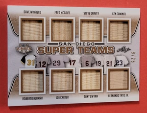 Tony Gwynn Bat CARD #9/25 Dave Winfield Fernando Tatis GARVEY Alomar CAMINITI SD - Picture 1 of 3