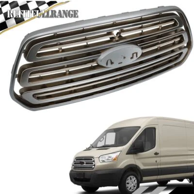 For 2015 16-2019 Ford Transit 150 250 350 Chrome Front Bumper Upper Grille Grill Foto 1 de 4