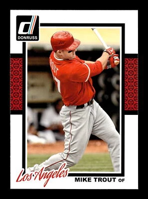 Mike Trout 2014 Donruss MLB Baseball #112 Los Angeles LA Angels AL MVP HOF - Image 1 of 2