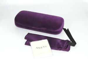  Gucci Sunglasses Eyeglasses Small Set Purple Velvet Case Cloth Pouch