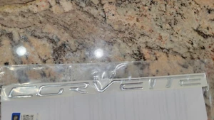 C6 Corvette Rear / Dash Letters Raised Polyurethane Insert Chrome GM 05-13 - Picture 1 of 3