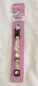 DOG COLLAR NEW Adjustable Camo Beige Small Pet 8" - 14" Tan Unbranded - Picture 1 of 4