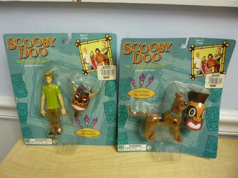 Vintage 2002 Scooby Doo Movie Tourist & Shaggy Action Figures Sealed New RARE Cover