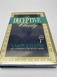 A Deceptive Clarity By Aaron Elkins, First Edition, 1st Printing, 1987, Hardback - Picture 1 of 9