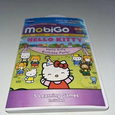 Sanrio HELLO KITTY BIRTHDAY Party  VTECH MOBIGO GAME CARTRIDGE - Image 1 of 3