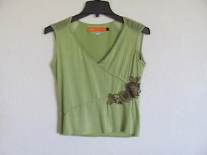 Top Cynthia Steffe Sin Mangas Cuello en V - Apliques Florales con Cuentas - Para Mujer Ajuste L a S - Imagen 1 de 10