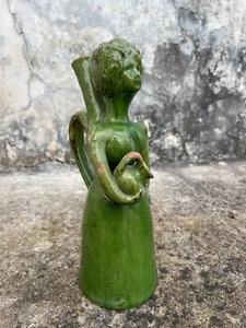 Arte popular del siglo XIX zoomórfico Ewer, loza portuguesa - Imagen 1 de 10