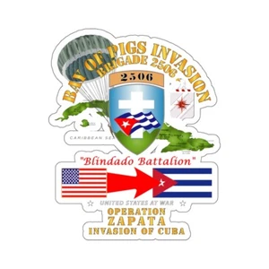 Pegatinas Corte Beso - Operación Zapata - Bahía de Cochinos - Invasión Cuba - Imagen 1 de 1