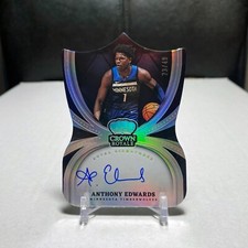 2021-22 Crown Royale Anthony Edwards Royal Signatures Die Cut Holo Foil Auto /49