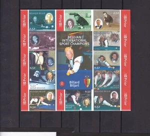 Belgium Billard sports championships imperforated mnh sheet number on back 2006 - Picture 1 of 2