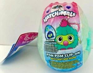 Luces y sonido con clip verde pingüala Hatchimals Pom Pom - nuevos y sellados - Imagen 1 de 5