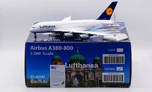 SQ Wings 1:200 Lufthansa AIRBUS A380 Diecast Aircraft Modelo D-AIMI Flaps Down - Imagen 1 de 16