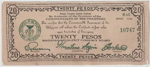 WWII Japanese Invasion Guerrilla 1944 $20 Peso Dollar Japan US War Collection - Picture 1 of 2