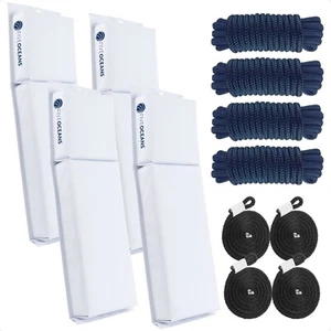 Paquete de 4 Kit de guardabarros plano blanco para barco, incluye 24" x 6-7/8" x 2-1/2" - Imagen 1 de 8