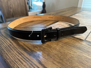 Cintura donna W. KLEINBERG KARUNG nera in pelle di serpente taglia M - Foto 1 di 3