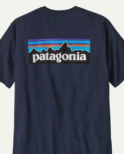 Patagonia Men’s - P-6 Logo Responsibili-Tee S/S T-shirt / New Navy / Size M - Picture 1 of 11