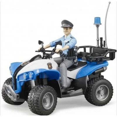 BRUDER, Quad polizia con poliziotto Scala: 1/16, 1/16,  BRU63010 - Immagine 1 di 2