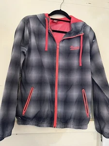 Russell Athletic Windbreaker Mens M Black Full Zip Jacket Hoodie - Picture 1 of 9
