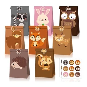 Animal Party Taschen niedliche Aufkleber Bild n Mix süßer Blockboden Wald Kreaturen - Bild 1 von 4