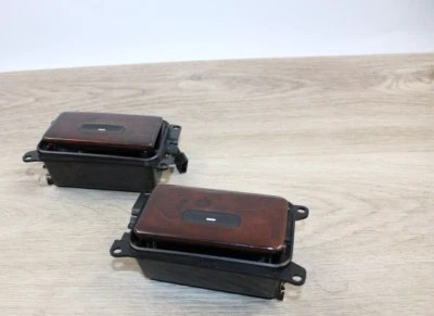 BMW E38 740I 740LI 750IL REAR LEFT & RIGHT DOOR ASH TRAYS SET OF 2 WOOD GRAIN - Image 1 of 4