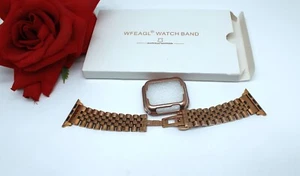 Wfeagl Apple Watch Band Rose Gold Metal 40 MM Watch CAT RESCUE - Photo 1 sur 2