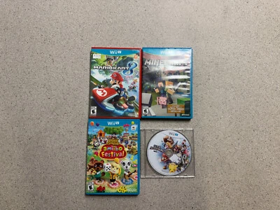 Lot 4 WII U GAMES MARIO KART, ANIMAL CROSSING, SMASH BROS, MINECRAFT - Image 1 of 3
