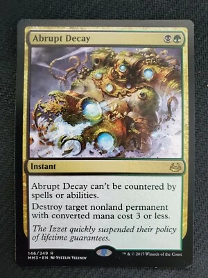 Abrupt Decay Modern Masters 2017 Light Play LP MTG Magic the Gathering DNA GAMES - Image 1 of 2