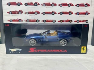 Hotwheels Elite Ferrari 575 Superamerica Blue 1/18 Mattel RARE HTF - Picture 1 of 1
