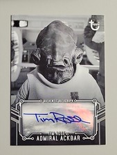 2020 Topps Return Of The Jedi Black and White Auto Tim Rose Admiral Ackbar #A-TR