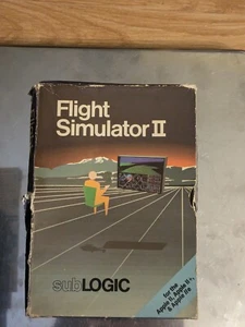 A2-FS2 SubLogic Flight Simulator II 1983 Apple II, II+, & IIe - Komplettbox - Bild 1 von 9