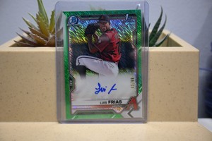 2021 Bowman Chrome Prospects Green Shimmer Refractor /99 Luis Frias #CPA-LF Auto