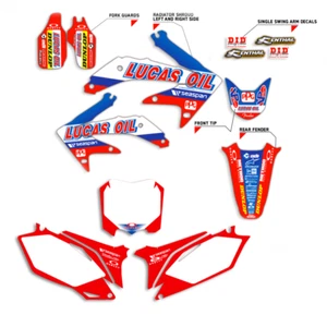 Honda CRF 450 R 2005 2006 2007 gráficos 450R kit CRF450R ACEITE LUCAS CALCOMANÍAS DE CARRERAS - Imagen 1 de 5