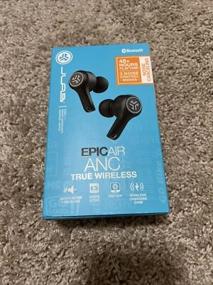 JLab Epic Air ANC True Wireless Earbud Headphones - Black - Image 1 of 4