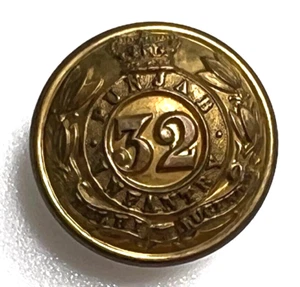 19th Century 32nd Punjab Infantry Button 25 mm Jennens & Co - Picture 1 of 2