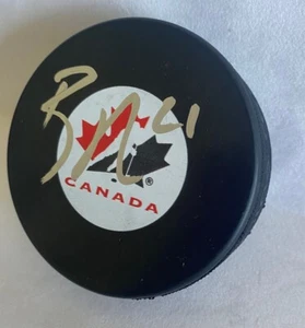 Brayden Point Signed Team Canada Tampa Bay Lightning Puck & COA Four Nations FO - Picture 1 of 1