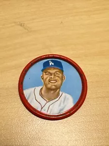 1963 Salada / Junket MLB Baseball Metal Coin #1 DON DRYSDALE Dodgers - Picture 1 of 2