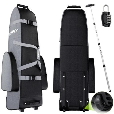 Bolsa de viaje acolchada para palos de golf con ruedas, funda para equipaje de golf para aerolínea... Foto 1 de 4