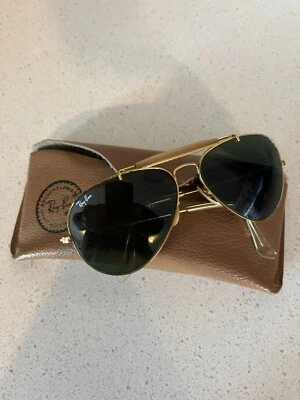 Vintage RAY BAN - Baush & Lomb Aviator - Outdoorsman Sunglasses - USA 58-14 - image 1 of 4