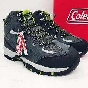 Coleman Justin Hiking High Top Shoes Mens Size 9.5 Gray/Lime Waterproof Outdoors - Picture 1 of 10