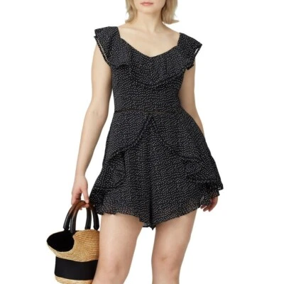 Nuevo con etiquetas Mameluco City Chic Lush Spot Negro Blanco Talla 16 Foto 1 de 4