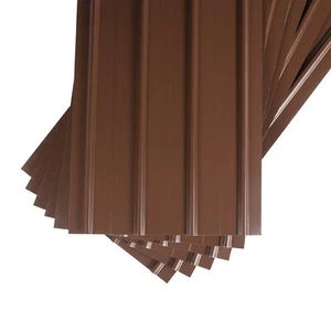 SMART Cover Set H12, 12x Trapez-Abdeckblech 125x45cm 6,75m² inkl Schrauben Braun - Bild 1 von 8