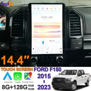 For Ford F150 2015-2023 Android Radio Gps 14.4" Tesla Vertical Screen Carplay - Foto 1 di 13