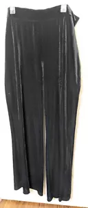 Pantaloni Susan Lawrence in velluto nero vestibilità rilassata pull on 1x velluto elasticizzato gamba larga - Foto 1 di 3