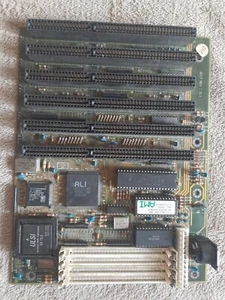 Carte mère 386 4 x 30 broches simm, 6 x emplacements ISA, AM386 SX-40, coprocesseur REV-2.1 - Photo 1/7