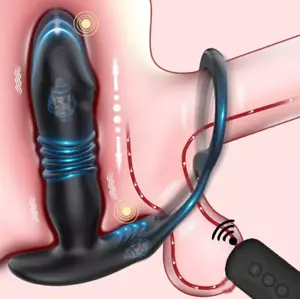 Thrusting Anal Dildo Vibrator Männer Prostata Massager Penis Ring Sexspielzeug - Bild 1 von 24