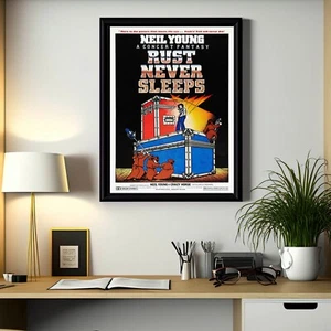 Neil Young Rust Never Sleeps Promotional Retro Poster A5/A4/A3 - Picture 1 of 12