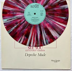 DEPECHE MODE -See You- Very Rare German Purple Splatter Vinyl 12” (Record) - Imagen 1 de 5