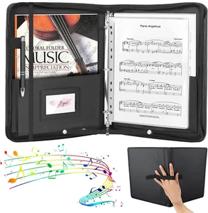 Sheet Music Folder 13"X10.2" Choral Muisc Folder with Hand Strap 3 Ring Music - Picture 1 of 1