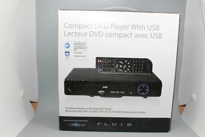 COMPACT DVD, CD, JPEG PLAYER FLUID DOLBY DIGITAL WITH USB & REMOTE SLIGHTLY USED - Picture 1 of 9